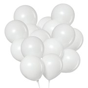 Белые латексные гелиевые шары (12), поштучно
