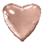 Фольгированный гелиевый шар-сердце, розовый хром