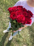 15 красных роз Эквадор, 60 см