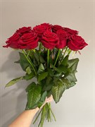 11 красных роз России, 60 см